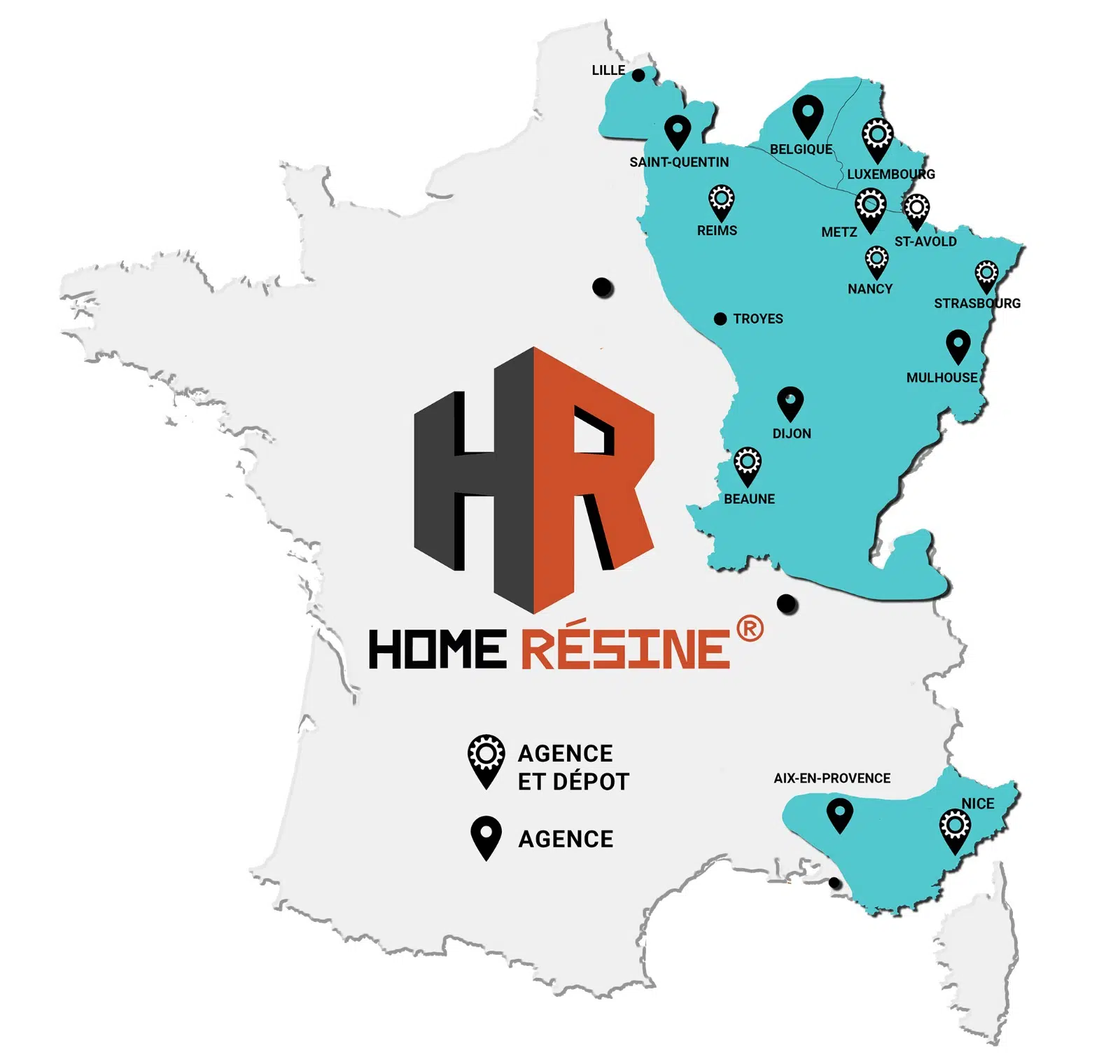 Zone d'intervention Home Résine 2026 Zone d'intervention Home Résine 2026