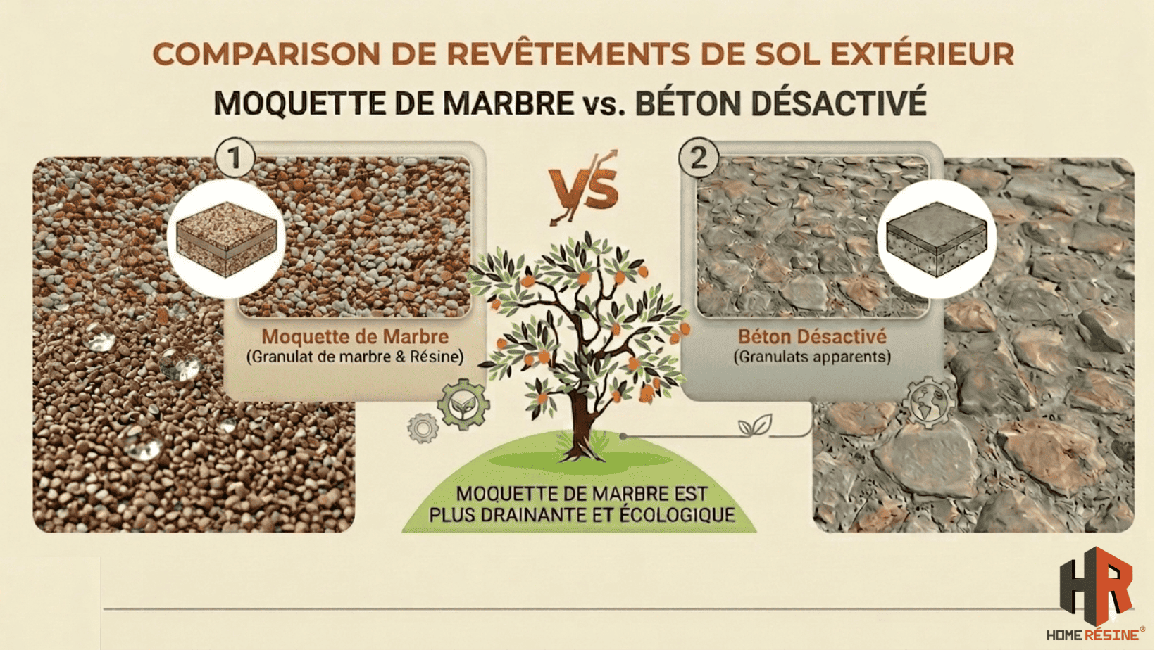 Moquette de marbre — le revêtement résine haut de gamme