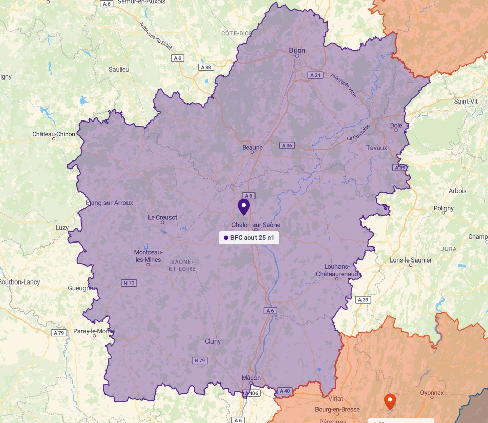 carte Zone Bourgogne Carte Zone Bourgogne