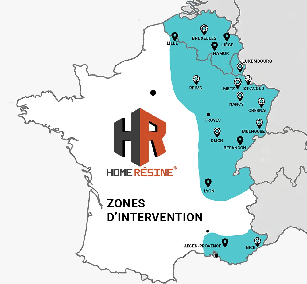 Carte Zone d'intervention Home Résine